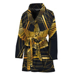 Raven Masonic Eye Print Women's Bathrobe
