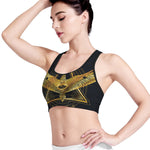 Raven Masonic Eye Print Women's Sports Bra