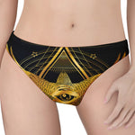 Raven Masonic Eye Print Women's Thong