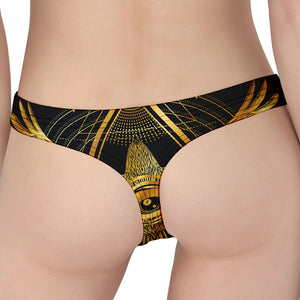 Raven Masonic Eye Print Women's Thong