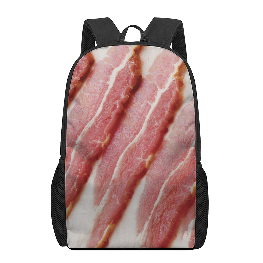 Raw Bacon Print 17 Inch Backpack