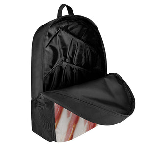 Raw Bacon Print 17 Inch Backpack