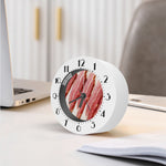 Raw Bacon Print Alarm Clock