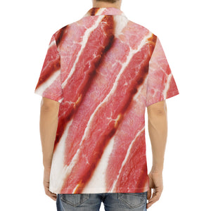 Raw Bacon Print Aloha Shirt