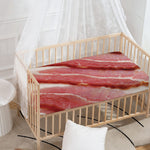 Raw Bacon Print Baby Crib Sheet
