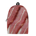 Raw Bacon Print School Backpack