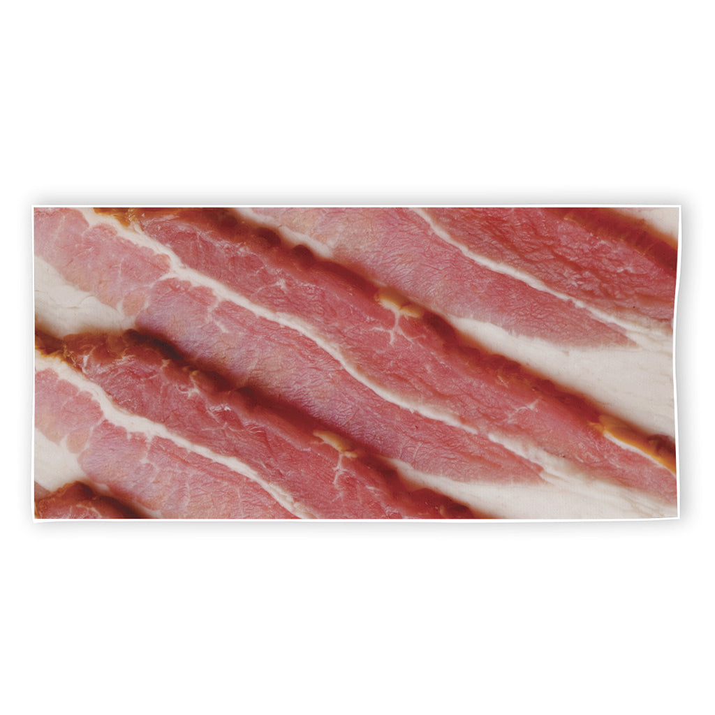 Raw Bacon Print Beach Towel