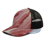 Raw Bacon Print Black Mesh Trucker Cap