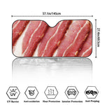 Raw Bacon Print Car Windshield Sun Shade