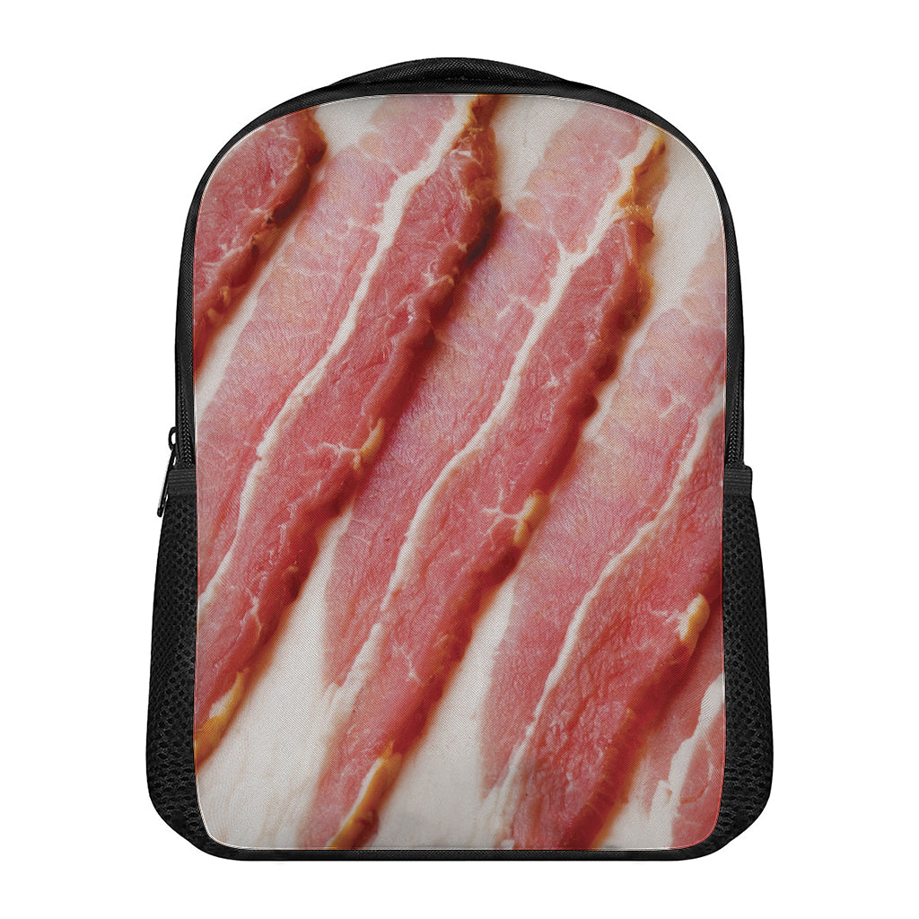 Raw Bacon Print Casual Backpack