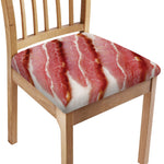 Raw Bacon Print Chair Cushion Cover