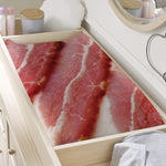 Raw Bacon Print Changing Pad Cover