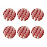 Raw Bacon Print Coaster Set
