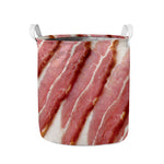Raw Bacon Print Collapsible Laundry Basket