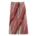 Raw Bacon Print Cotton Front Slit Maxi Skirt