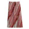 Raw Bacon Print Cotton Front Slit Maxi Skirt