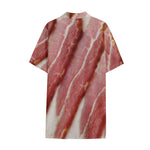 Raw Bacon Print Cotton Hawaiian Shirt