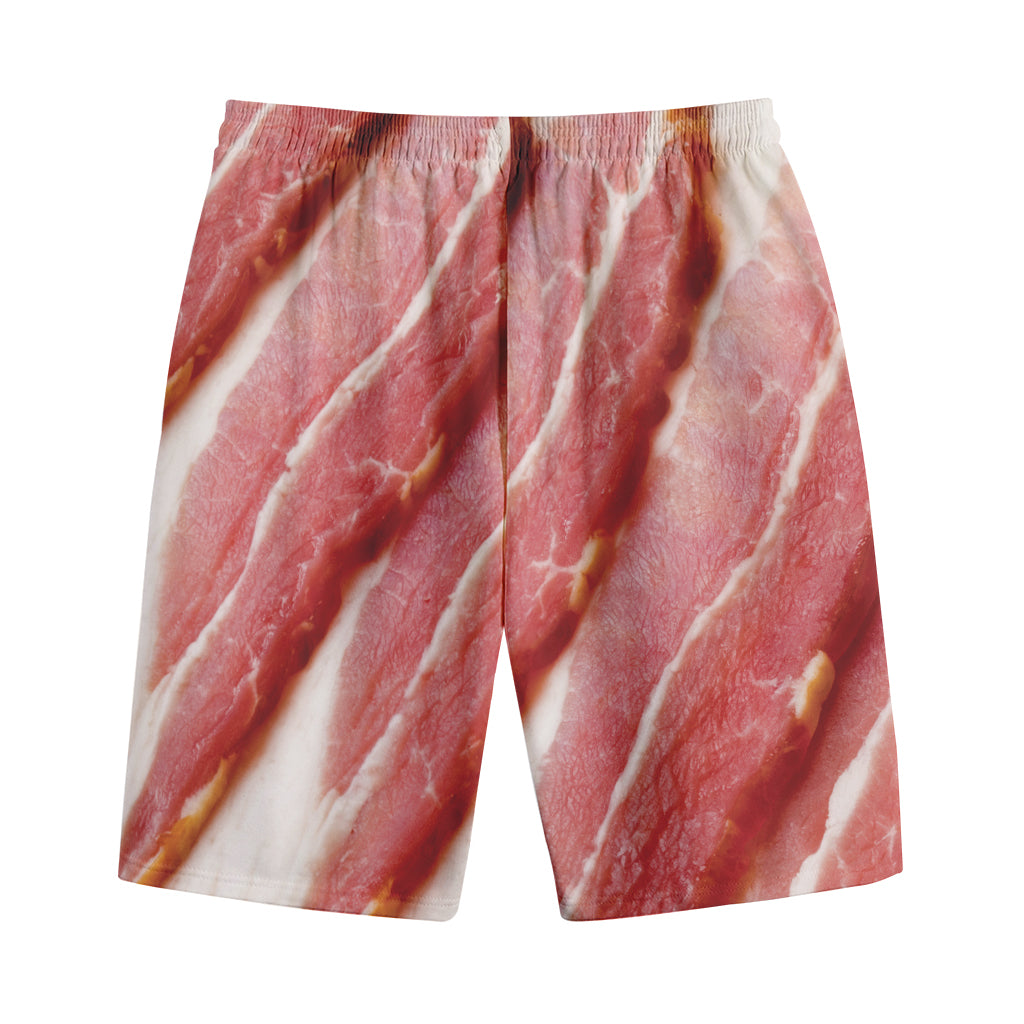 Raw Bacon Print Cotton Shorts