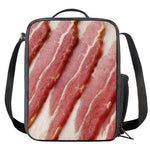 Raw Bacon Print Crossbody Lunch Bag