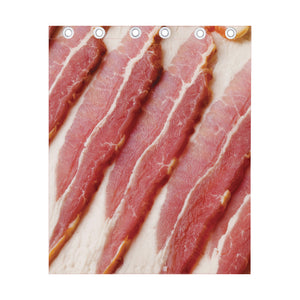 Raw Bacon Print Curtain