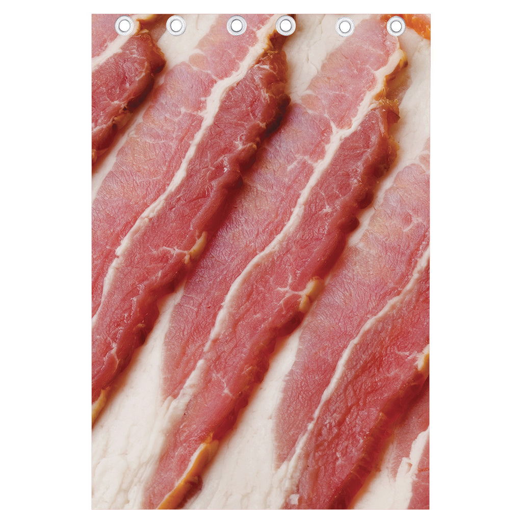 Raw Bacon Print Curtain