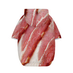 Raw Bacon Print Dog Zip Up Hoodie