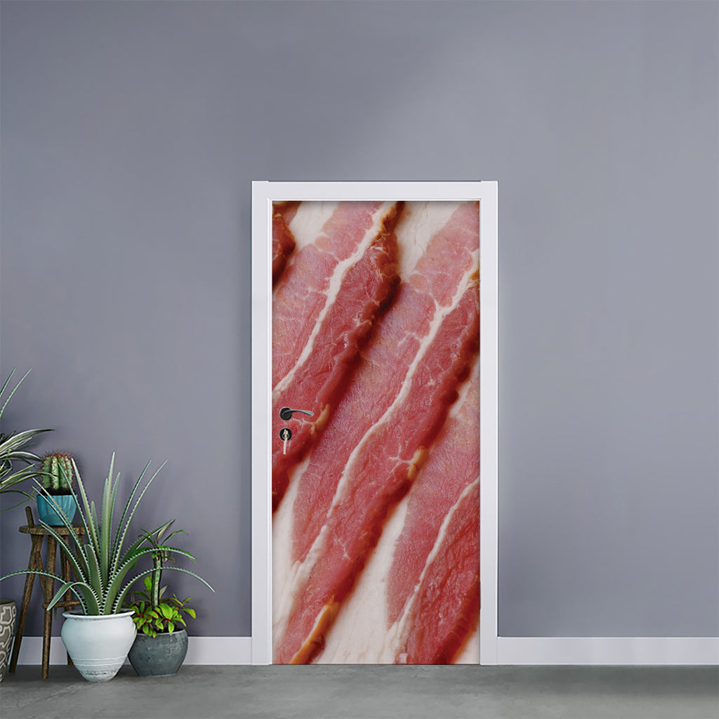 Raw Bacon Print Door Sticker