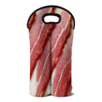 Raw Bacon Print Double Neoprene Wine Tote