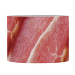 Raw Bacon Print Drum Lamp Shade