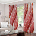 Raw Bacon Print Extra Wide Grommet Curtains
