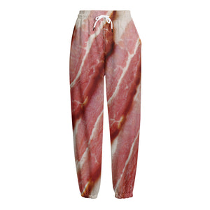 Raw Bacon Print Fleece Lined Knit Pants