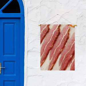 Raw Bacon Print Garden Flag