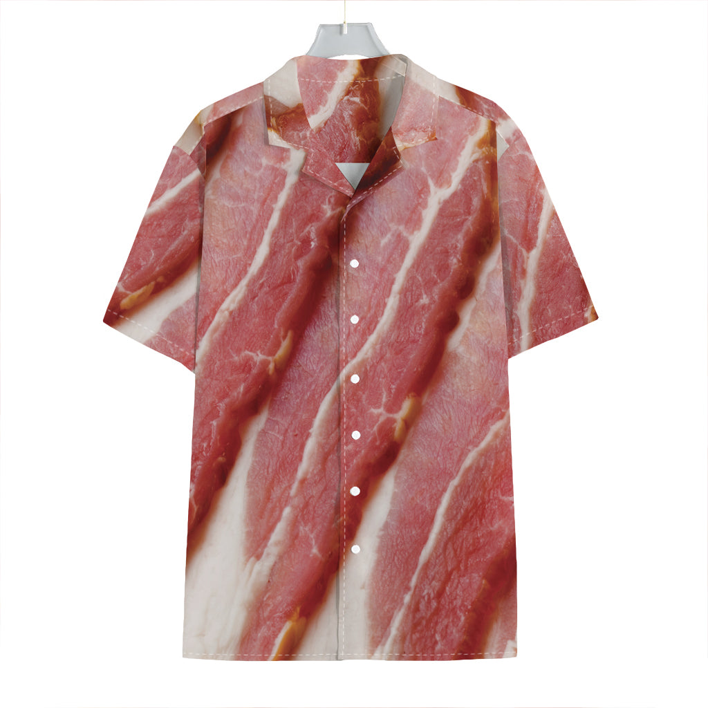 Raw Bacon Print Hawaiian Shirt