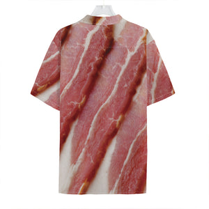 Raw Bacon Print Hawaiian Shirt