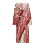 Raw Bacon Print Hooded Bathrobe