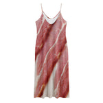 Raw Bacon Print Jersey Midi Cami Dress