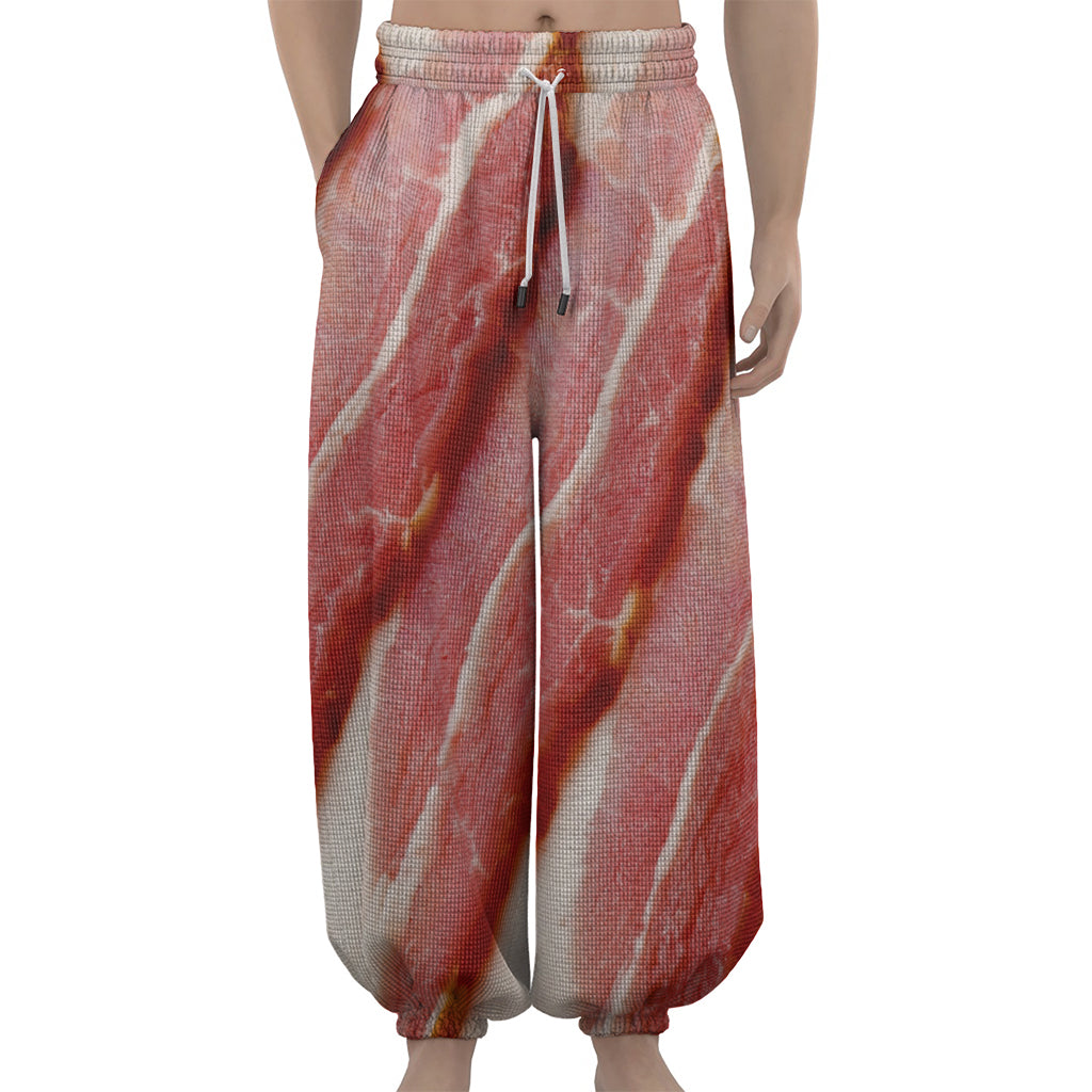 Raw Bacon Print Lantern Pants