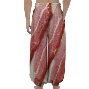 Raw Bacon Print Lantern Pants