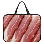 Raw Bacon Print Laptop Sleeve With Handle
