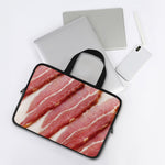 Raw Bacon Print Laptop Sleeve With Handle