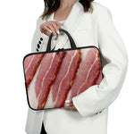 Raw Bacon Print Laptop Sleeve With Handle