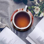 Raw Bacon Print Leather Coaster Set