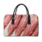 Raw Bacon Print Leather Duffle Bag
