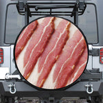 Raw Bacon Print Leather Spare Tire Cover