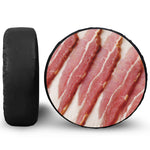 Raw Bacon Print Leather Spare Tire Cover