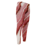 Raw Bacon Print Men's Compression Pants