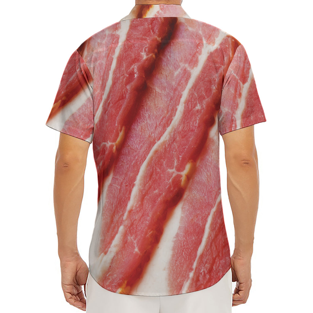 Raw Bacon Print Men's Deep V-Neck Shirt