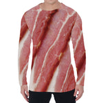 Raw Bacon Print Men's Long Sleeve T-Shirt