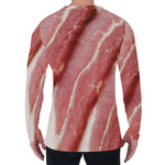 Raw Bacon Print Men's Long Sleeve T-Shirt