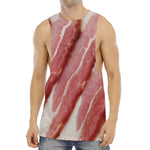 Raw Bacon Print Men's Muscle Tank Top